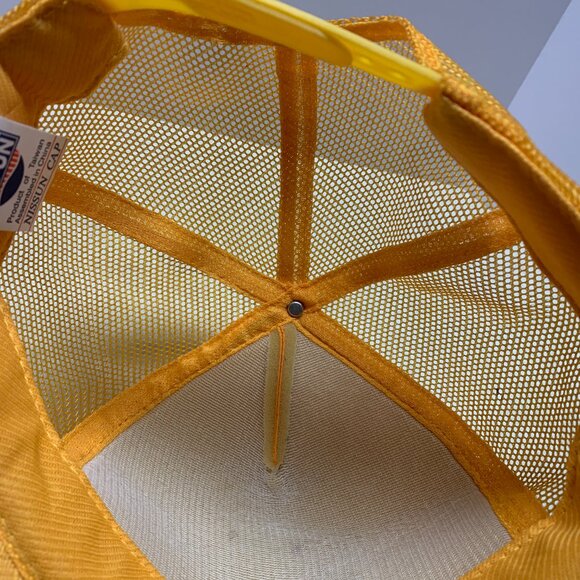 Vintage John Deere Cap Hat Trucker Style Mesh Nissun Yellow Snap Back - Picture 10 of 11